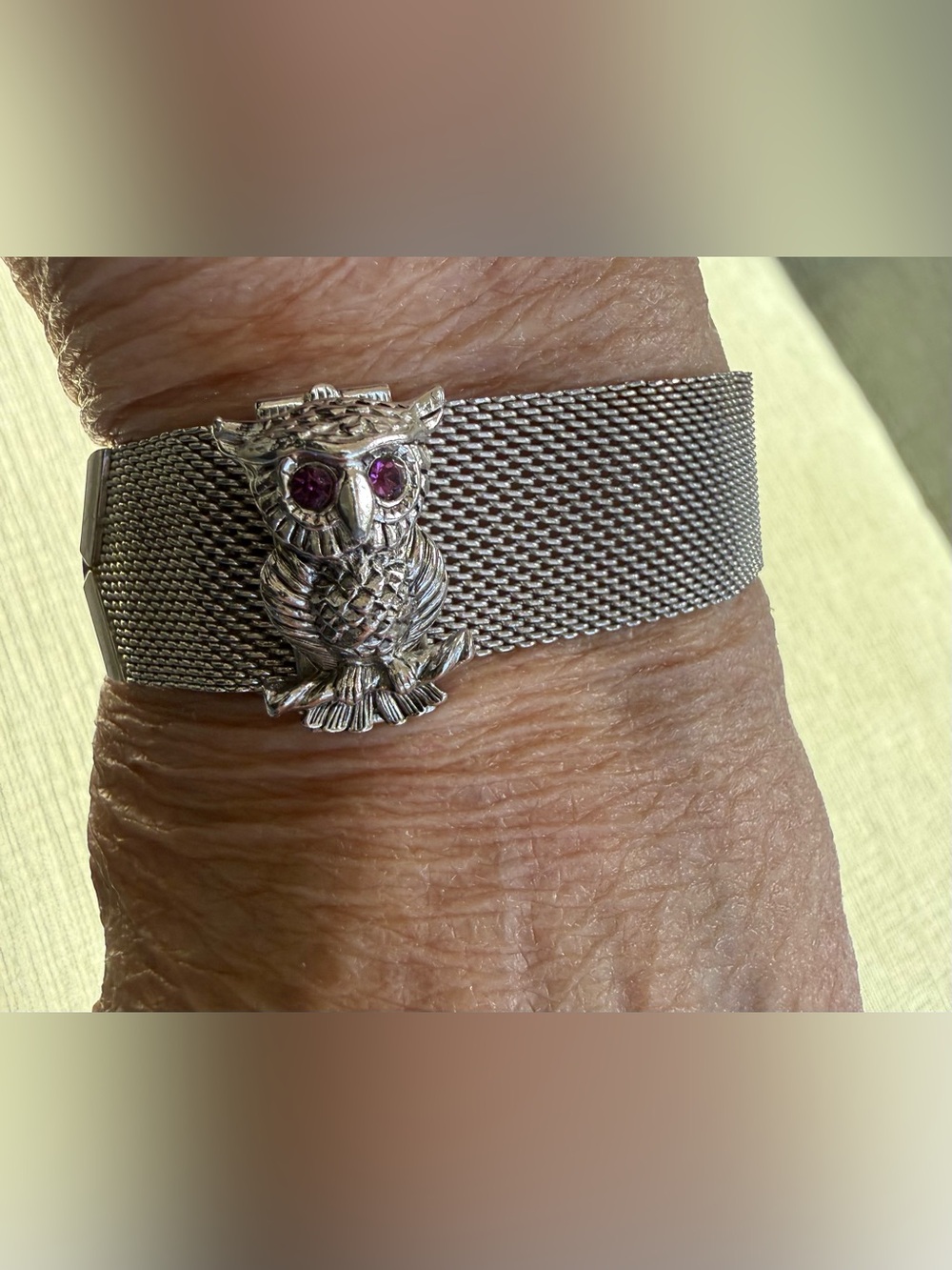 Vintage Sarah Coventry Nocturne Silvertone Mesh Bracelet
